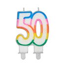 Bougie d\'anniversaire chiffre 50