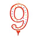 Bougie géante chiffre 9