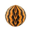 Boule en papier noire et orange Halloween