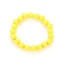 Bracelet perles jaune adulte