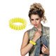 Bracelet punk jaune fluo adulte