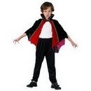 Cape vampire rouge et noire enfant