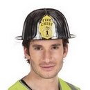 Casque de pompier noir