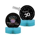 Centre de table personnalisable Confettis Happy Birthday 30 cm