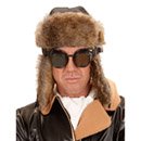 Chapeau aviateur avec fourrure adulte