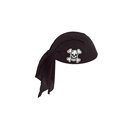 Chapeau bandana noir en polyester Pirate adulte