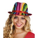 Chapeau borsalino rayé multicolore adulte