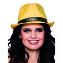 Chapeau borsalino trilby jaune adulte