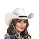 Chapeau cowboy blanc adulte