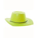 Chapeau cowgirl jaune à paillettes adulte