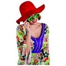 Chapeau estival rouge femme