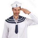 Chapeau et col bleu marin adulte