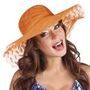 Chapeau été orange femme