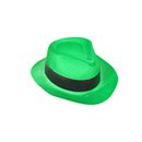 Chapeau gangster vert fluo adulte