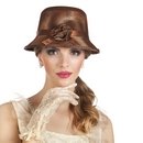 Chapeau marron charleston année 20 femme