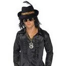 Chapeau noir motif léopard