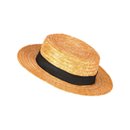 Chapeau paille canotier orange