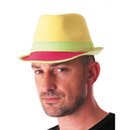 Chapeau trilby fluo jaune adulte