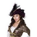 Chapeau violet pirate femme