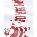 Chemin de table Joyeux Noël blanc et rouge