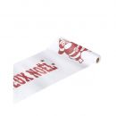 Chemin de table Joyeux Noël blanc et rouge