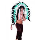 Coiffe grand chef indien bleue adulte