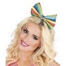 Coiffe noeud papillon clown multicolore femme