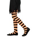 Collants rayés oranges et noirs enfant