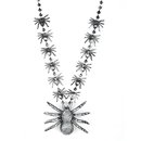 Collier araignées argentées adulte Halloween