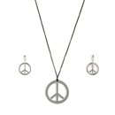 Collier et boucles d'oreilles hippie adulte