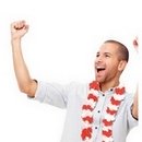 Collier feria rouge et blanc