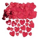 Confettis coeurs rubis relief