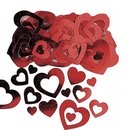 Confettis coeurs rouges Saint Valentin