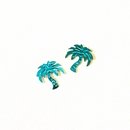 Confettis de table forme palmier turquoise