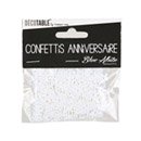 Confettis Joyeux Anniversaire blanc