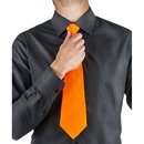 Cravate orange fluo adulte