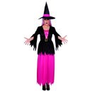 Déguisement sorcière rose et noire femme Halloween