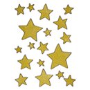 Décoration pour fenêtres étoiles dorées Noël