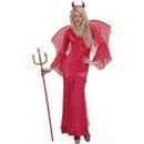 Déguisement diablesse dentelle rouge femme Halloween