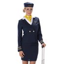 Déguisement Hôtesse de l\'air bleu femme