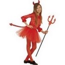 Déguisement petite diablesse rouge tutu fille Halloween