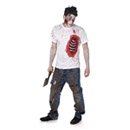Déguisement zombie avec côtes en latex homme halloween