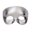 Demi-masque argent adulte