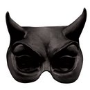 Demi-masque diable adulte noir