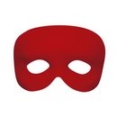 Demi-masque rouge adulte