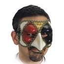 Demi masque vénitien arlequin adulte