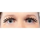 Faux cils longs noirs toile d\'araignée adulte