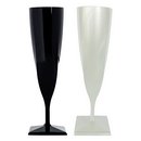 Flûtes à champagne plastique noir et nacré x 4
