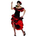 Déguisement danseuse de flamenco femme rouge et noir