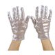 Gants courts argent à paillettes adulte